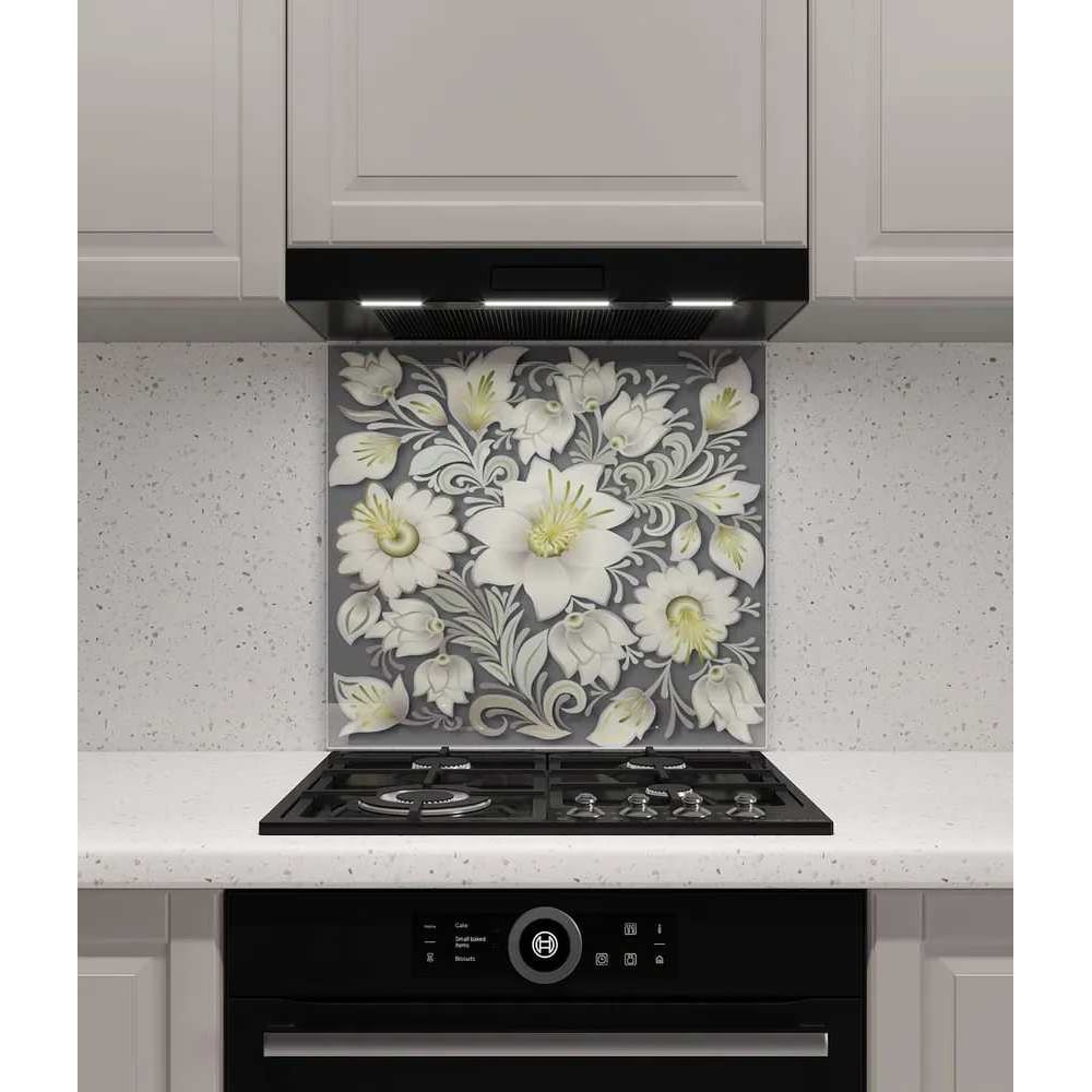 Изображение товара Защитный экран Normand 700х500х4 мм из закаленного стекла с фотопечатью для кухни