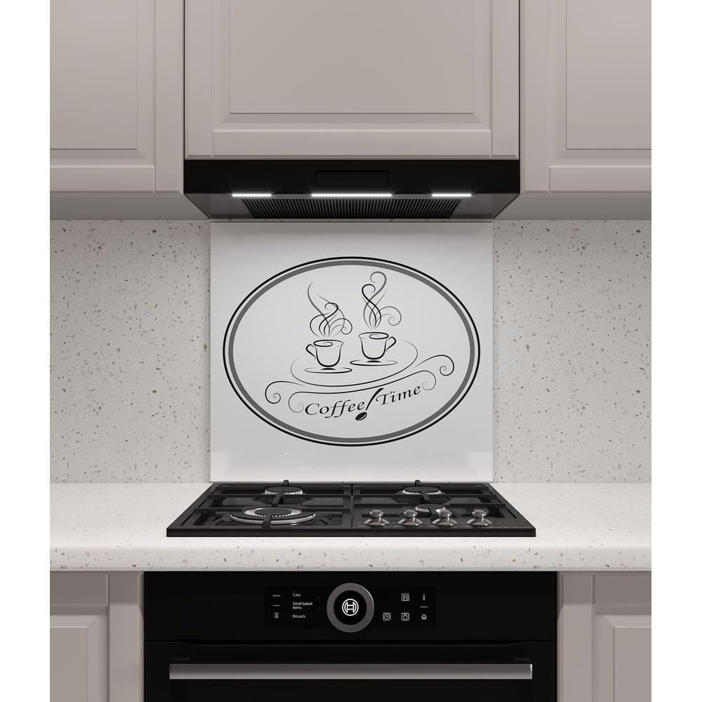 Изображение товара Защитный экран Normand 600х500х4 мм из закаленного стекла для кухни