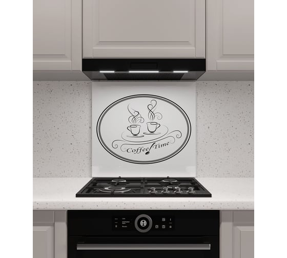 Изображение товара Защитный экран Normand 600х500х4 мм, рис. 15, из закаленного стекла на кухонный фартук для плиты от брызг с фотопечатью 134-528