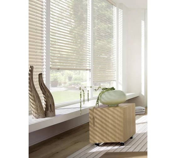 Изображение товара Горизонтальные жалюзи Эскар пластик, бежевый, 120х160 см 6009120160