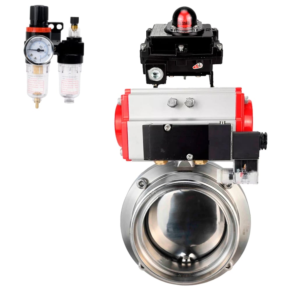 Изображение товара Затвор DN.ru дисковый 304-304-EPDM Ду100 Ру10 для пищевой промышленности Изображение товара Затвор DN.ru дисковый 304-304-EPDM Ду100 Ру10 для пищевой промышленности