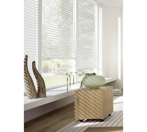 Изображение товара Горизонтальные жалюзи Эскар пластик, белый, 150х160 см 6150160