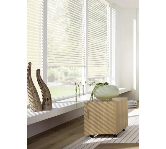 Изображение товара Горизонтальные жалюзи Эскар пластик, ванильный, 140х160 см 6021140160