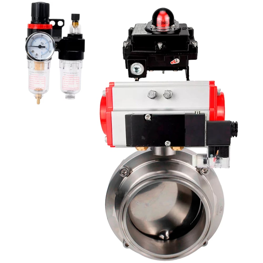 Изображение товара Затвор clamp 304 304 EPDM Ду100 Ру10 нержавеющая сталь DN.ru D050-79643