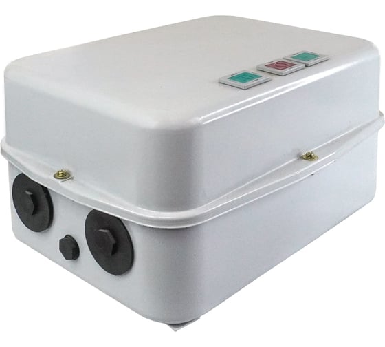 Изображение товара Пускатель электромагнитный Электротехник ПМ12-100220 У2 В, 380В/50Гц, 2з и 2р, 100А, нереверсивный, с реле 74-100А, в корпусе IP54, с кнопками ПУСК и СТОП и R, ET509228