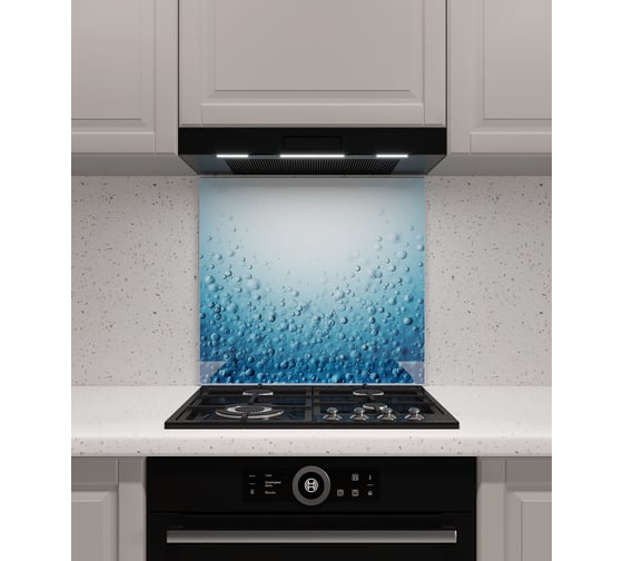 Изображение товара Защитный экран Normand 600х500х4 мм, рис. 11, из закаленного стекла на кухонный фартук для плиты от брызг с фотопечатью 134-450