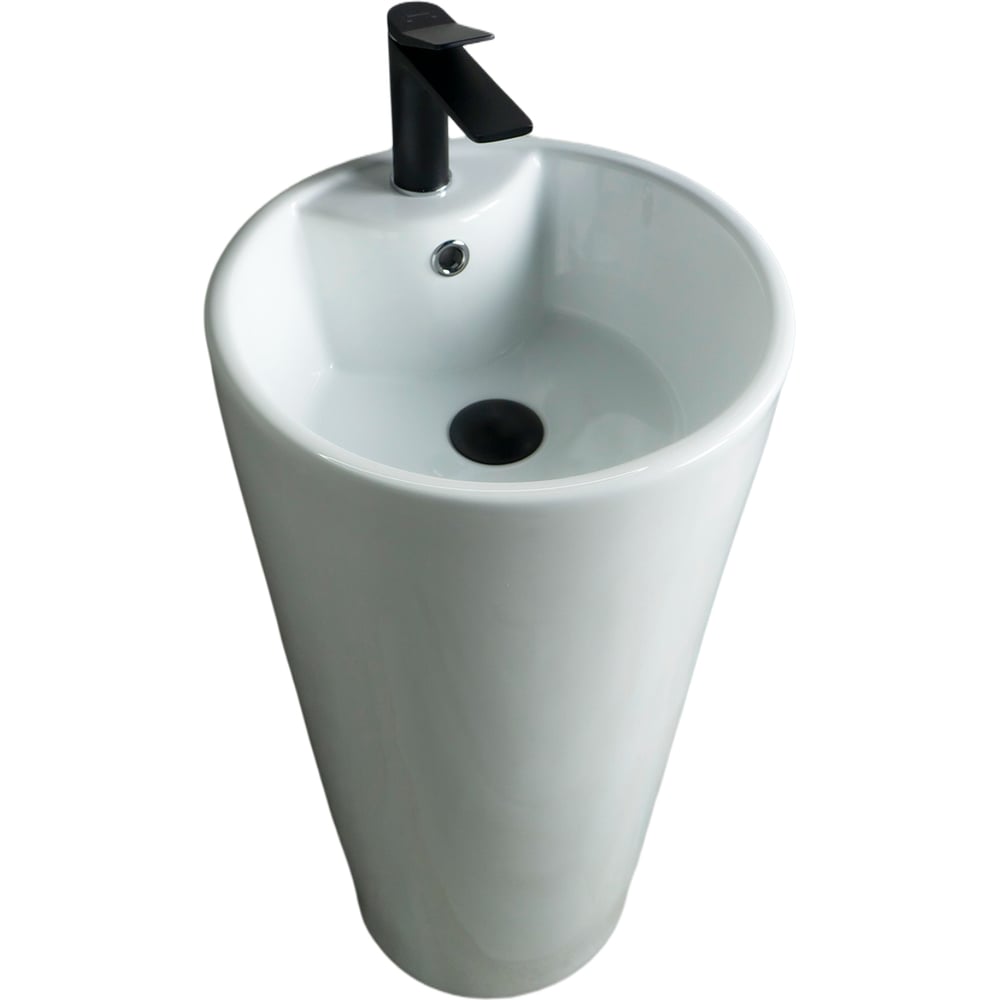 Изображение товара Напольная раковина GID Nb131 белая 40x40x84 современные формы