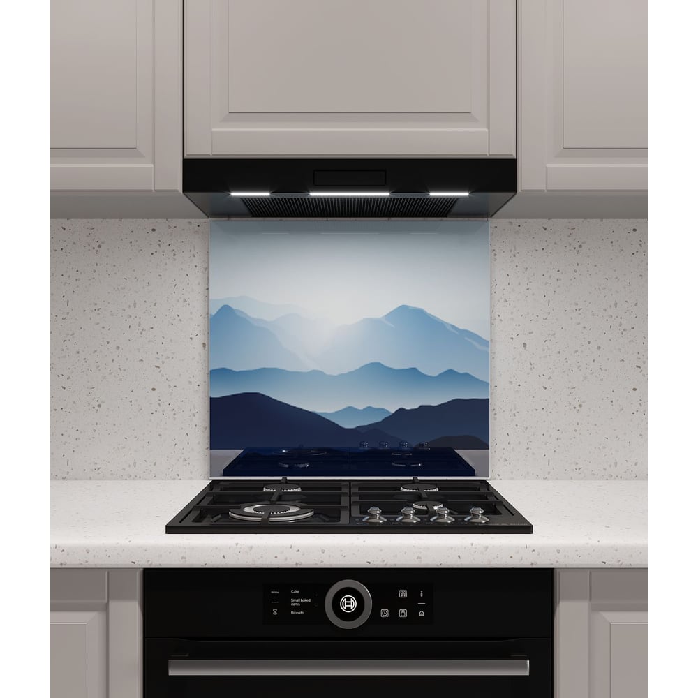 Изображение товара Защитный экран Normand 700x500 мм из закаленного стекла для кухни с фотопечатью