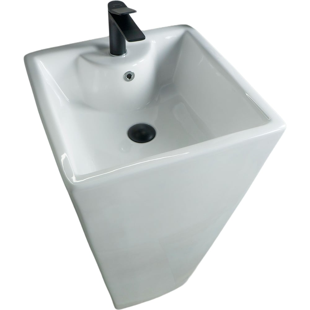 Изображение товара Напольная белая раковина GID Nb145 46.5x46.5x81 современный дизайн