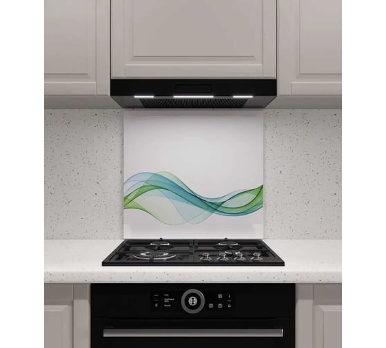 Изображение товара Защитный экран Normand 700х500х4 мм, рис. 24, из закаленного стекла, на кухонный фартук, для плиты от брызг, с фотопечатью 134-870