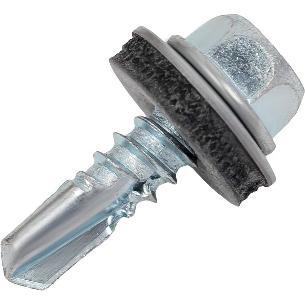 Изображение товара Кровельный саморез цинк 5,5x19 с сверлом и пресс-шайбой 100 шт Gigant G-124103