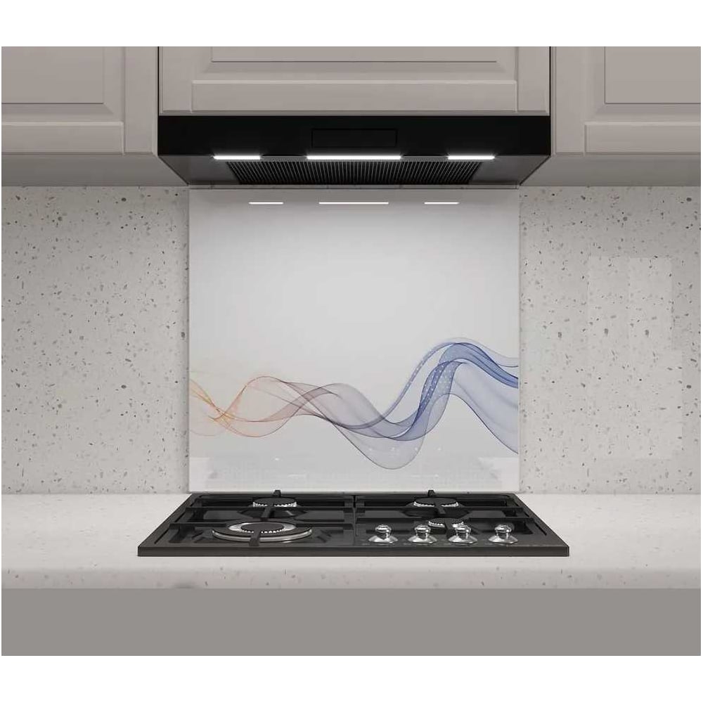 Изображение товара Защитный экран Normand 600х500х4 мм из закаленного стекла для кухни