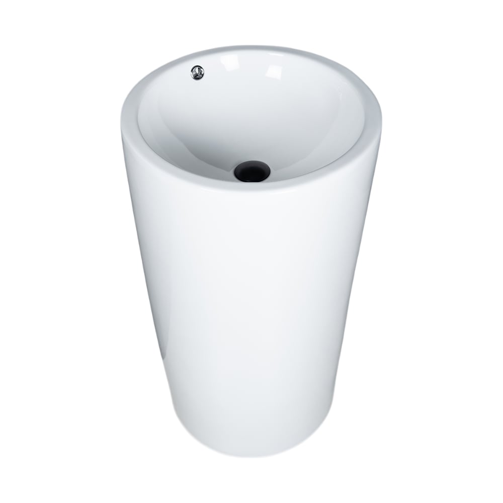 Изображение товара Напольная раковина GID Nb163 белая 46x46x85 современный дизайн