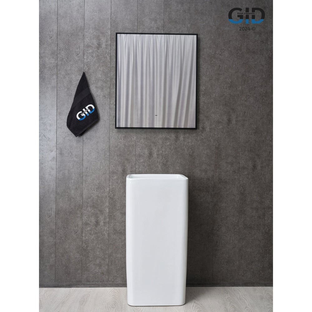 Изображение товара Раковина GID Nb149 напольная белая 41x41x85 см современный дизайн