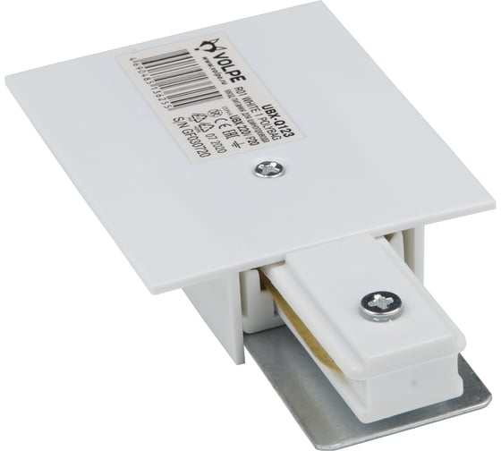 Изображение товара Ввод питания для шинопровода однофазный Volpe R01 WHITE 1 POLYBAG UBX-Q123 UL-00007379