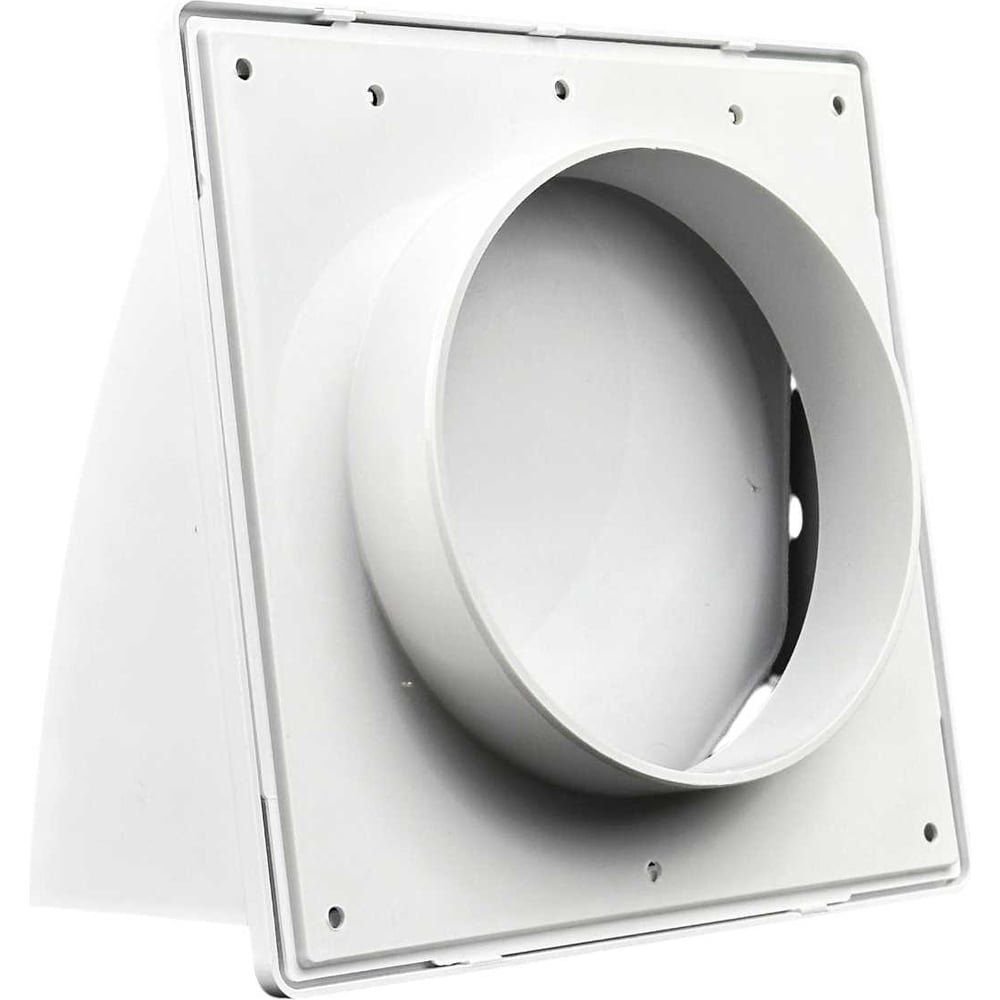 Изображение товара Выход стенной KRAFTAIR с обратным клапаном D100 легкий белый пластик