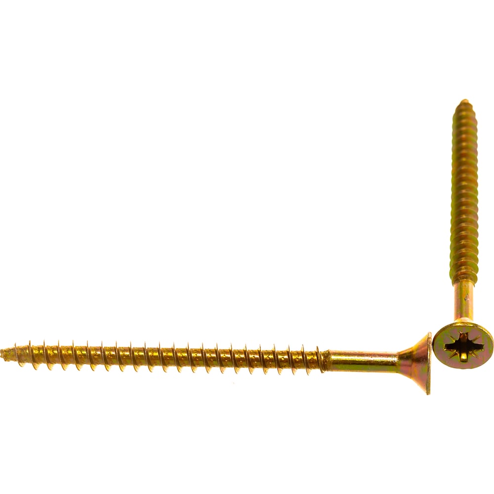 Изображение товара Саморез по дереву желтый цинк 6x80 потай PZ 100 шт Gigant G-124114