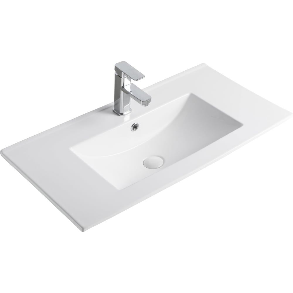 Изображение товара Раковина Gid NYJ803-80 встраиваемая сверху белая 81х40 см