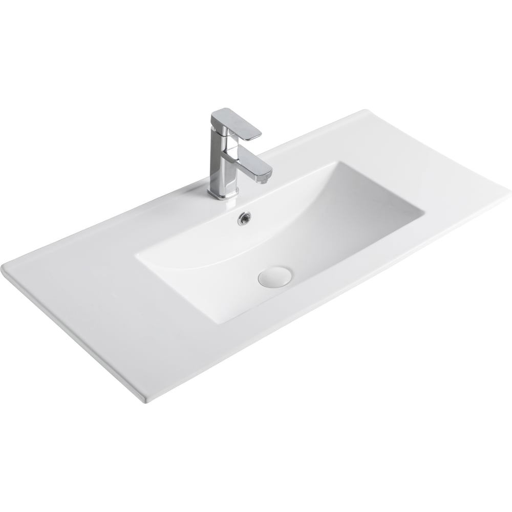 Изображение товара Раковина Gid NYJ803-90 встроенная белая из санфаянса современная