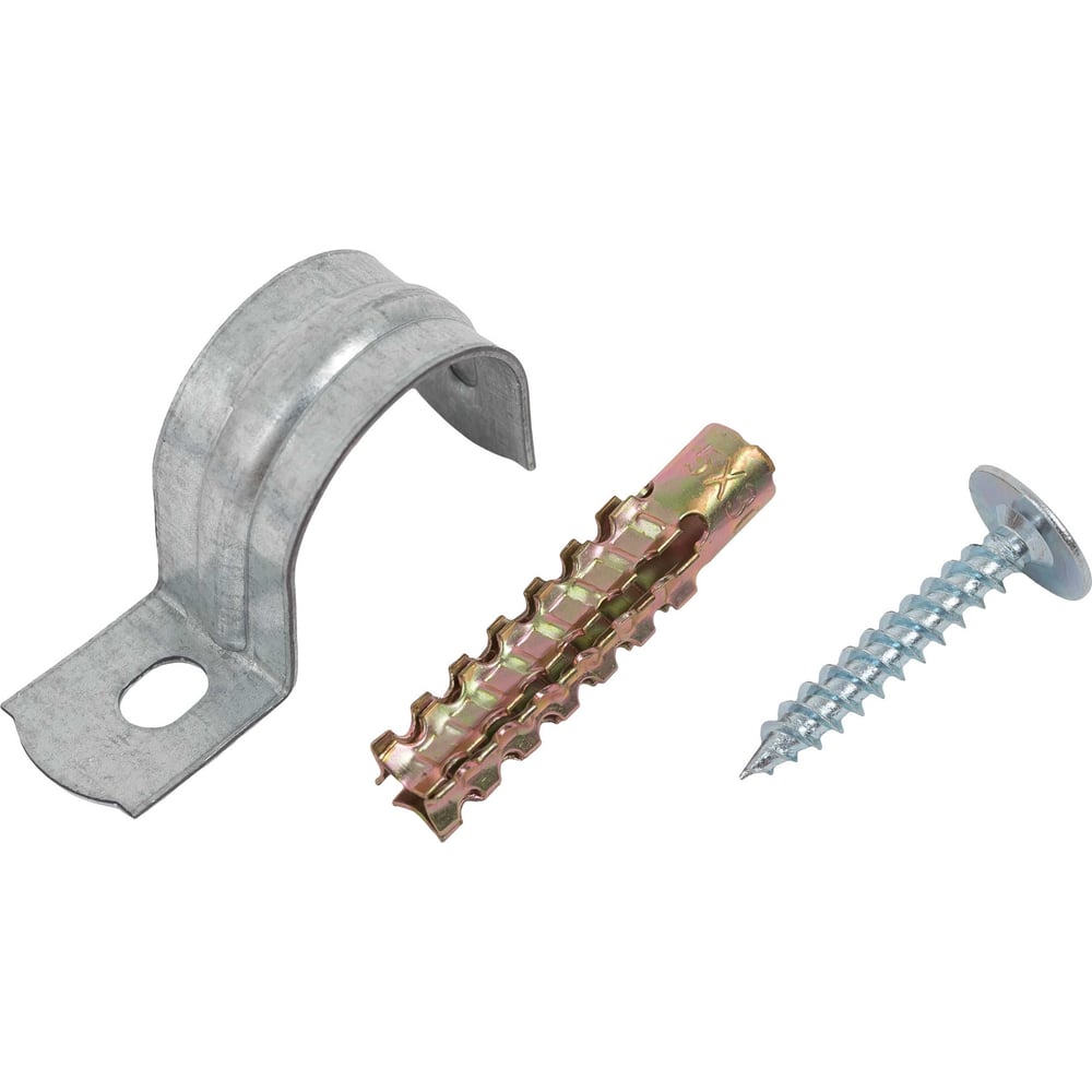 Изображение товара Комплект для крепления ОКЛ Скоба, дюбель, саморез D19-20 мм 100 шт Gigant