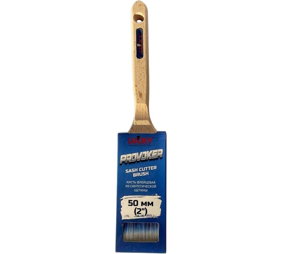 Изображение товара Кисть малярная флейцевая из синтетической щетины LUCKY StableCone 13/70-50мм, ручка бук 210мм 812250