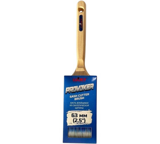 Изображение товара Кисть малярная флейцевая из синтетической щетины LUCKY StableCone 15/78-63мм, ручка бук 225мм 812263