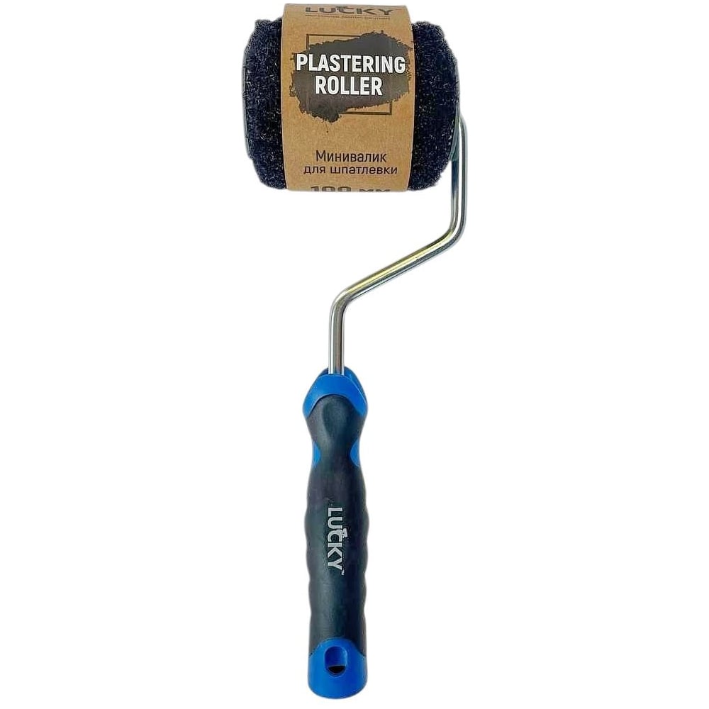 Изображение товара Валик для шпатлевки LUCKY 100мм со съемной ручкой ворс 16 мм профессиональный