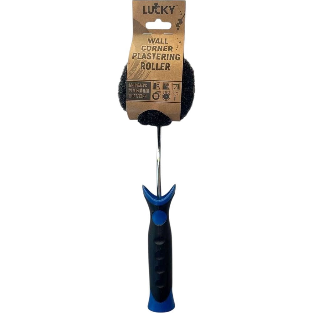 Изображение товара Угловой валик для шпатлевки LUCKY 16 мм со съемной ручкой профессиональный