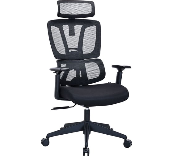 Изображение товара Кресло BRABIX PREMIUM Veyron ER-703, адаптивный механизм, рег. подголовник, сетка, черное 532966