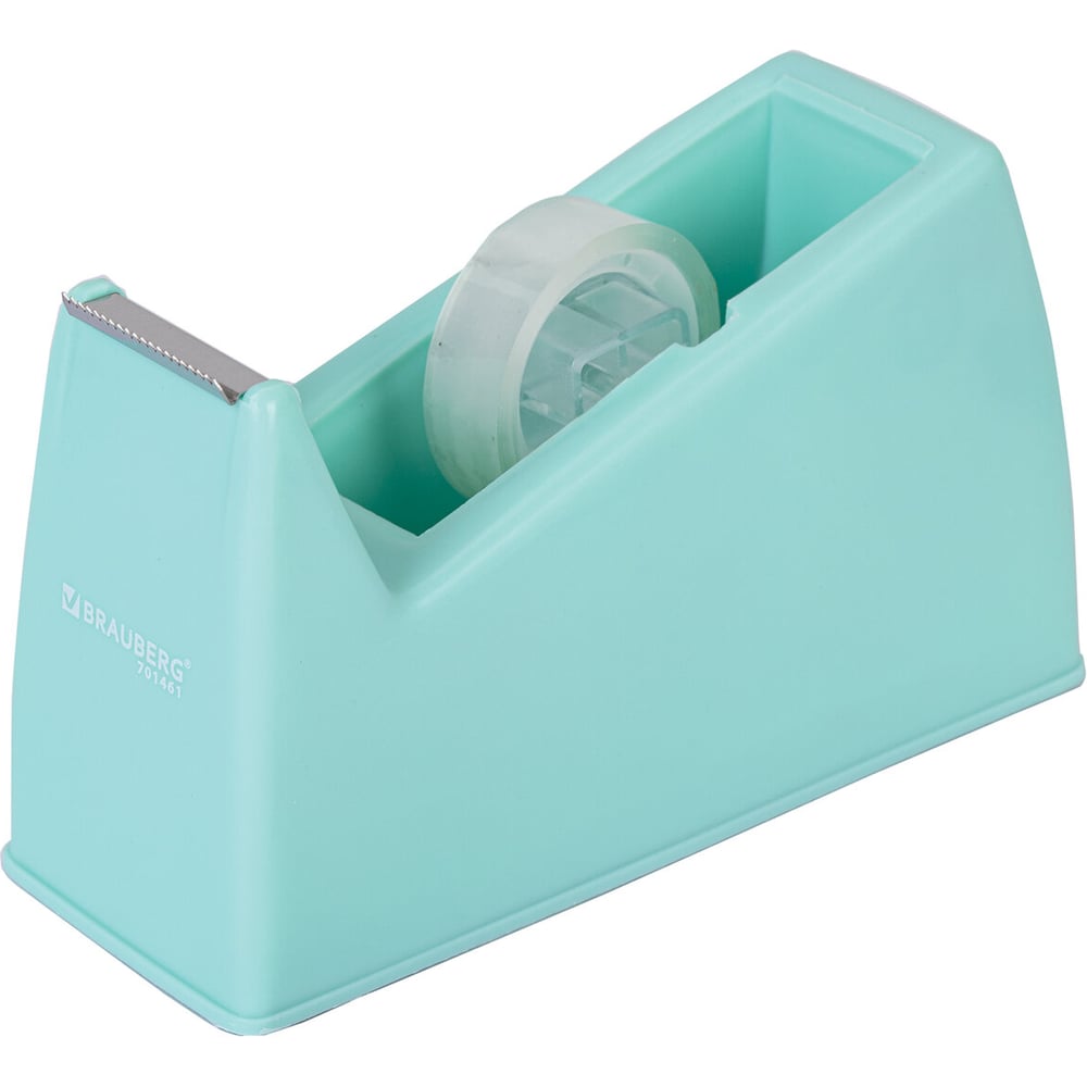 Изображение товара Диспенсер для клейкой ленты BRAUBERG МЯТНЫЙ с подарочной лентой 701461