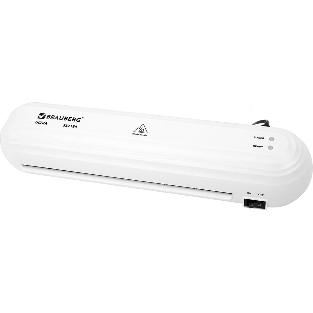 Изображение товара Ламинатор BRAUBERG ULTRA PM235W, БЕЛЫЙ, A4, толщина пленки 60-150 мкм, скорость 30 см/мин 532184
