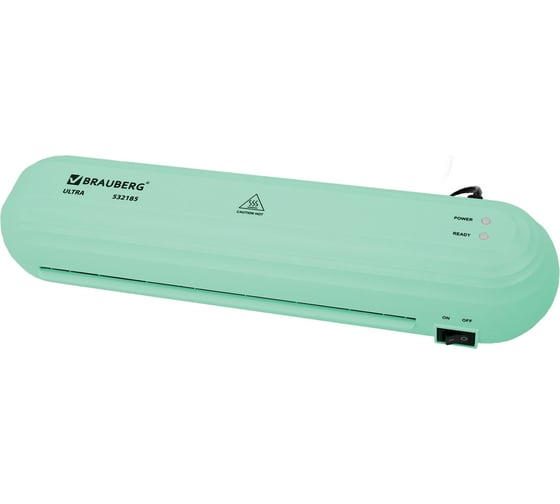 Изображение товара Ламинатор BRAUBERG ULTRA PM235M, МЯТНЫЙ, A4, толщина пленки 60-150 мкм, скорость 30 см/мин 532185