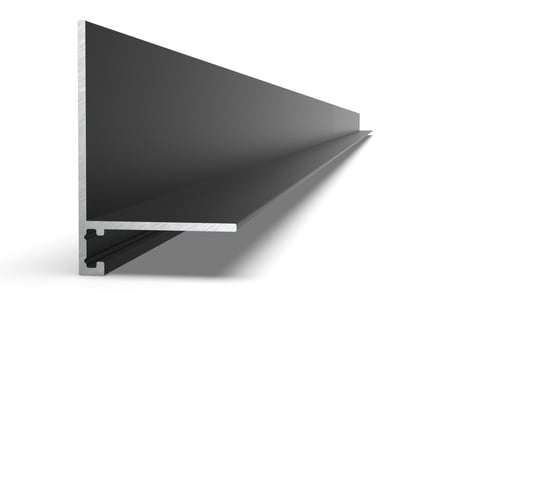 Изображение товара Микроплинтус напольный ДИАЛ с заходом на стену 20мм 3 000 - 6063 Т6 RAL 9005 Глубокий черный Мат 4687207099509