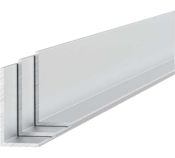 Изображение товара Уголок алюминиевый ДИАЛ 2000 х 10  x 25  x 1,2 мм, 6 штук в комплекте 4687207111454