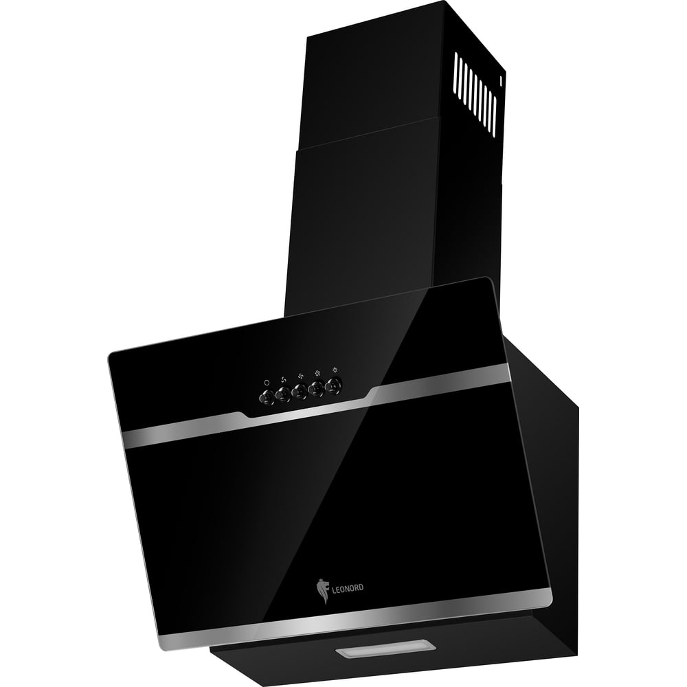 Изображение товара Вытяжка Leonord LEH-050-50B 450 м³/ч механическая наклонная черный/хром