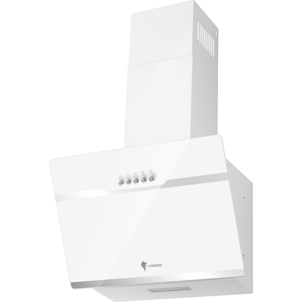 Изображение товара Вытяжка Leonord LEH-050-50W современная для кухни 450 м³/ч белый хром