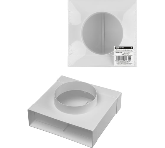 Изображение товара Тройник TDM ELECTRIC соединитель прямоугольного воздуховода с круглым, 60х204/D125 SQ1807-1776