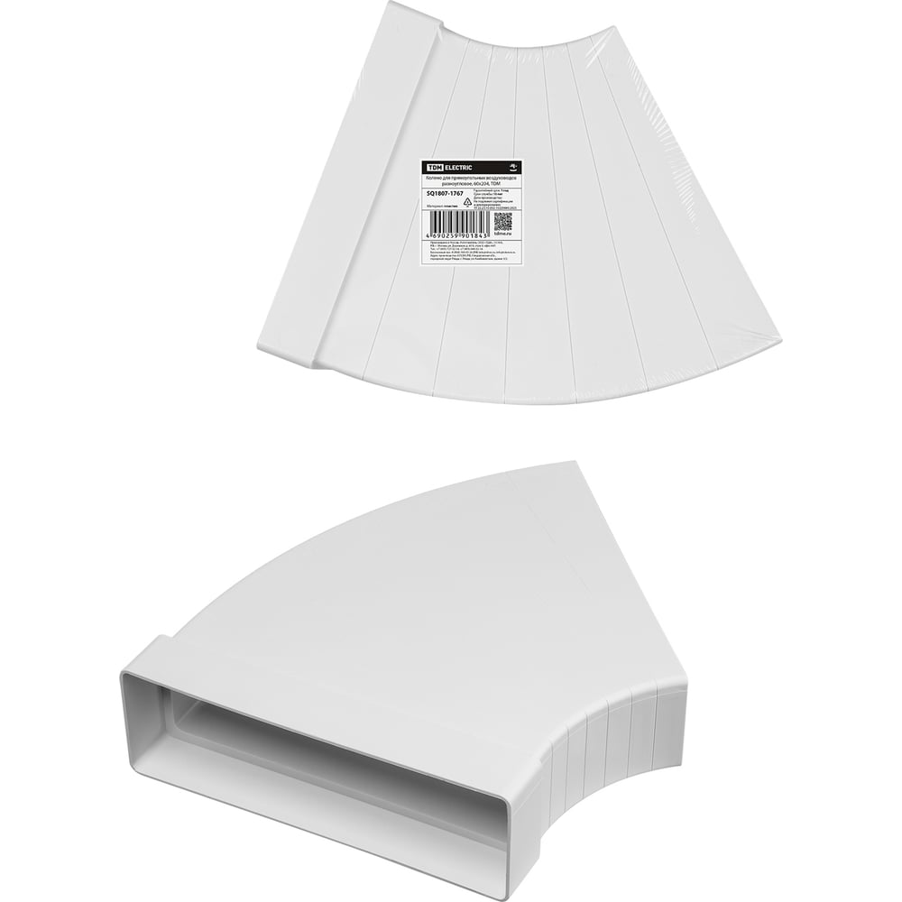 Изображение товара Колено для прямоугольных воздуховодов TDM ELECTRIC 60х204
