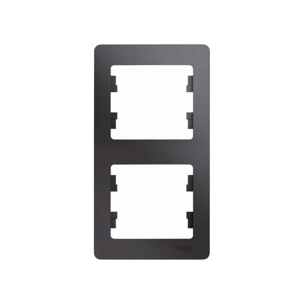 Изображение товара 2-ая рамка Systeme Electric Glossa Графит, для монтажа 2 постов, IP20, серий Glossa