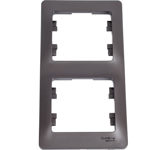 Изображение товара 2-ая рамка Systeme Electric Glossa Графит, вертикальная SE GSL001306