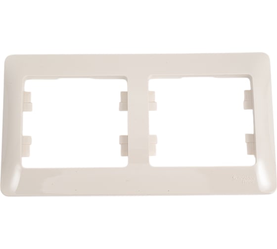 Изображение товара 2-ая рамка Systeme Electric Glossa Молочная, горизонтальная GSL000902