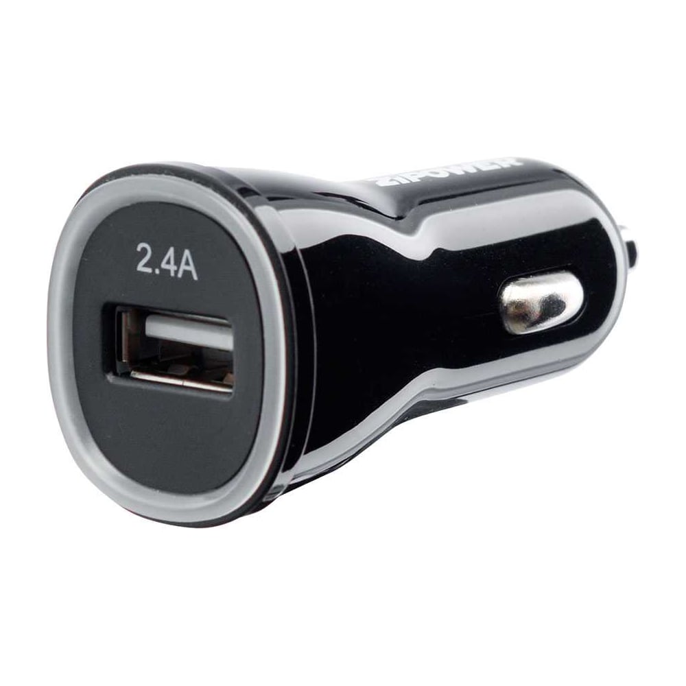 Изображение товара USB зарядное устройство Zipower 1 USB 5В 2.4А для прикуривателя черное