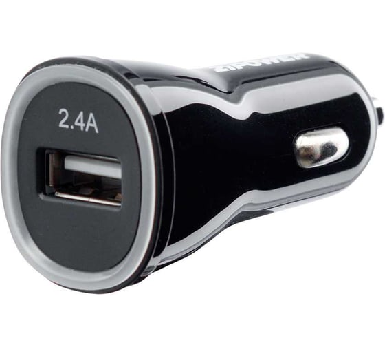 Изображение товара USB зарядное устройство Zipower 1 USB 5В/2,4A, 12Вт, 6см, черный PM6681