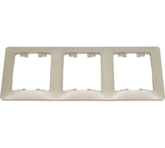 Изображение товара 3-ая рамка Systeme Electric Glossa Платина, вертикальная SE GSL001207