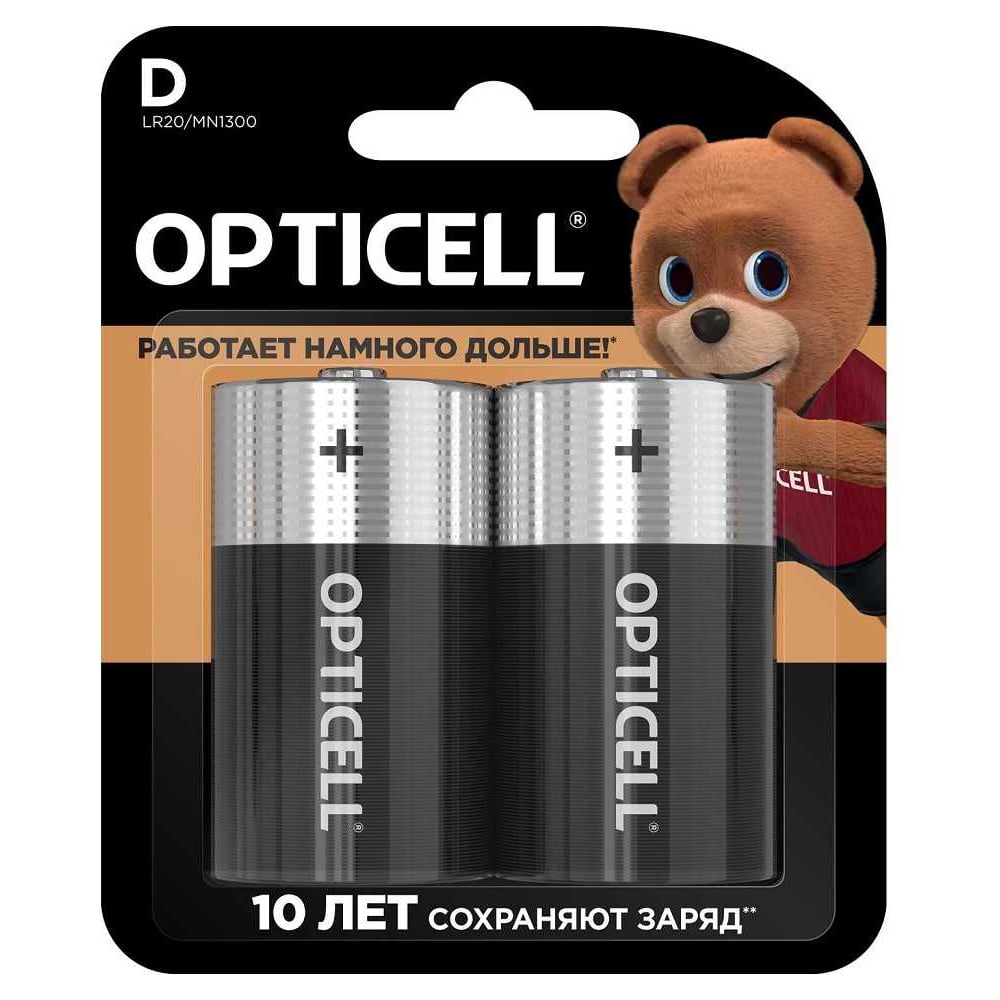 Изображение товара Батарейки OPTICELL Basic D щелочные LR20 D блистер 2 шт