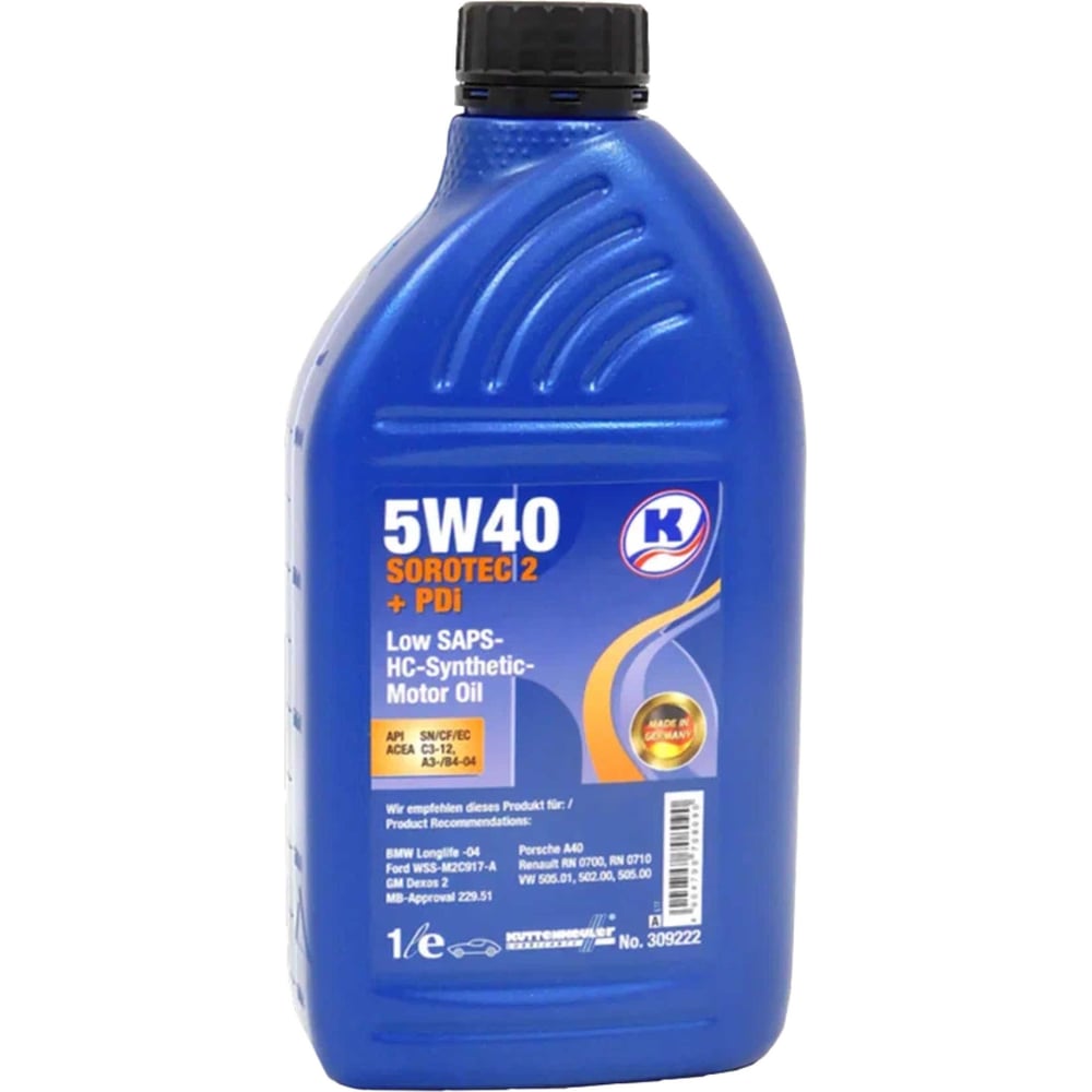 Изображение товара Масло моторное KUTTENKEULER Sorotec 2 +PDi 5W40 1л Германия