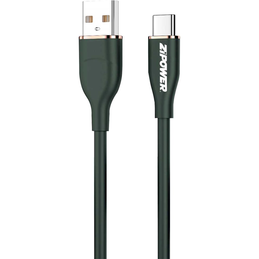 Изображение товара USB кабель Zipower PM6739 с силиконовой оплеткой Type-C/USB 2М
