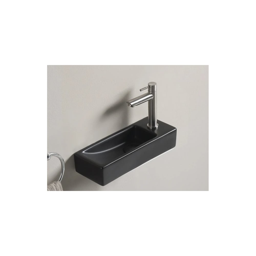 Изображение товара Раковина Gid Bm9271L подвесная черная матовая 38x14.5x8 см керамика