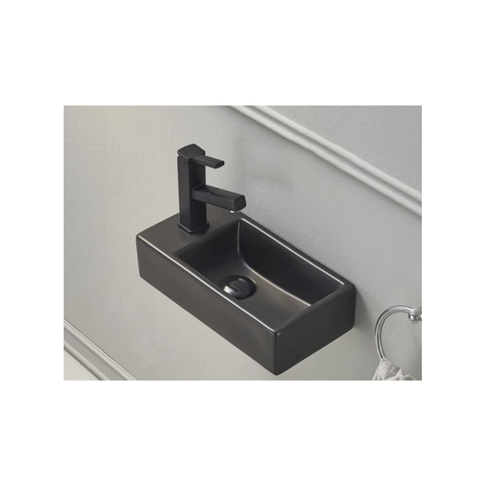 Изображение товара Раковина Gid Bm9270R подвесная черная матовая 40.5x20.5 см керамика