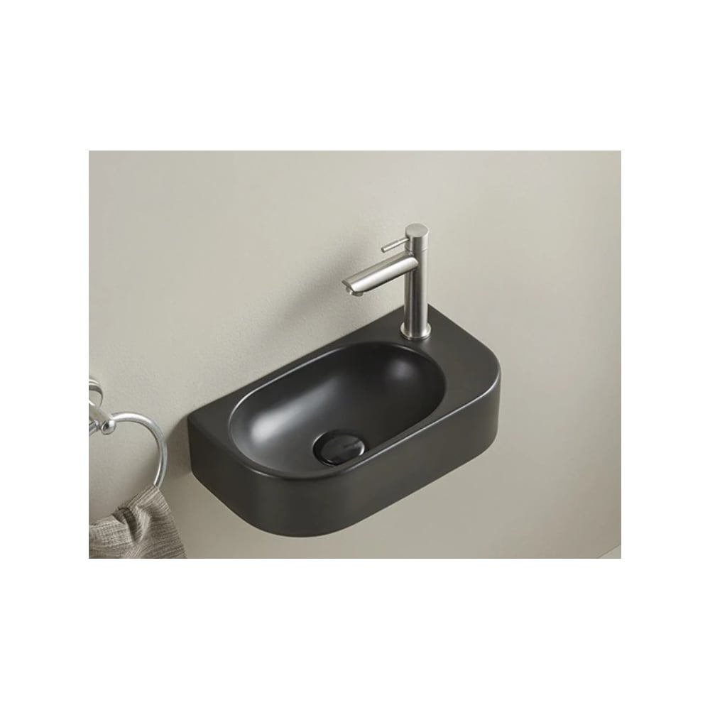 Изображение товара Подвесная раковина Gid Bm9274L черная матовая 40x21,5 см